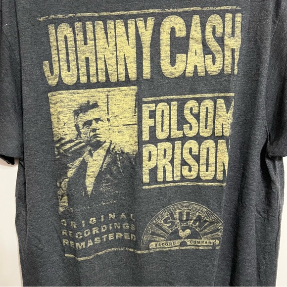Johnny Cash Folsom Prison Graphic Tee - Charcoal - Picture 2 of 3